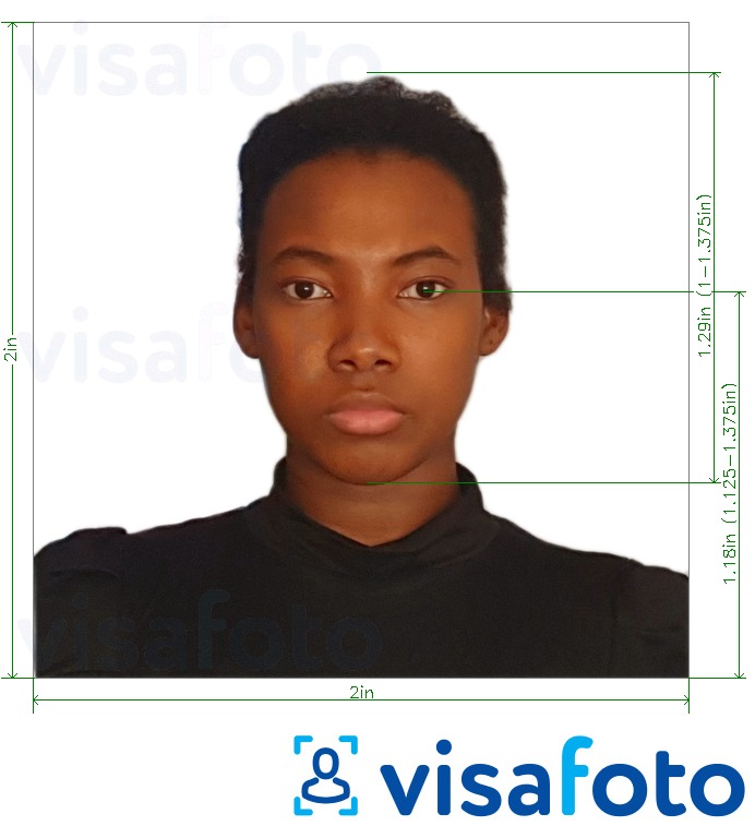 2 in by 2 in passport photo