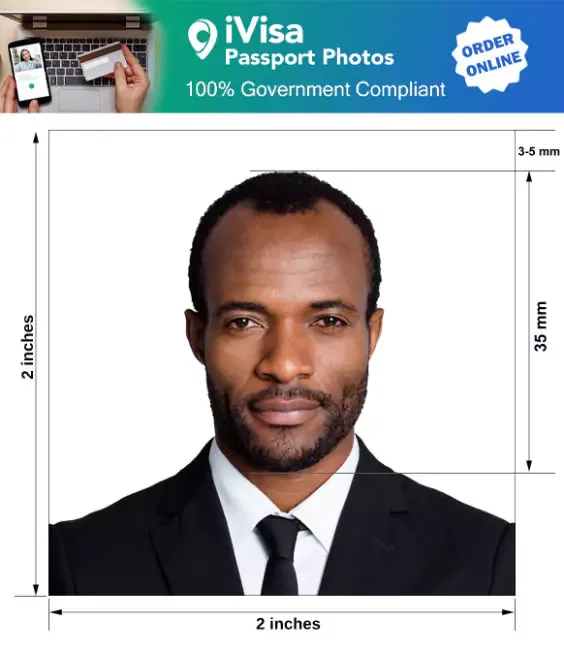 2 in by 2 in passport photo