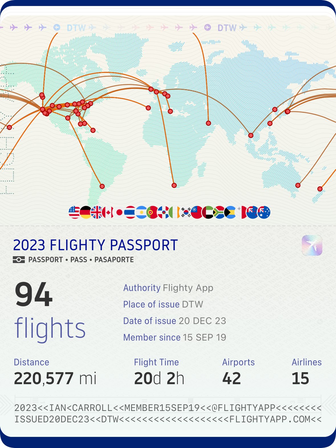 2023 flighty passport