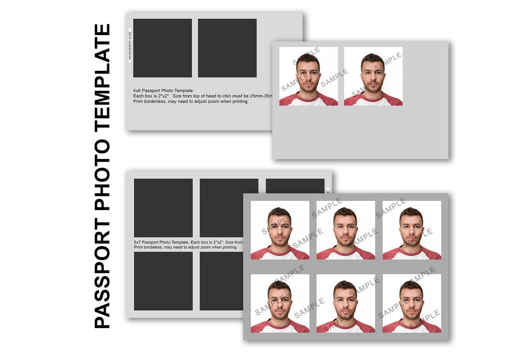 4x6 passport photo template