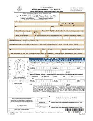 adult passport form