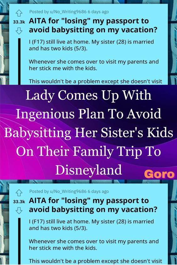 aita for losing my passport to avoid babysitting