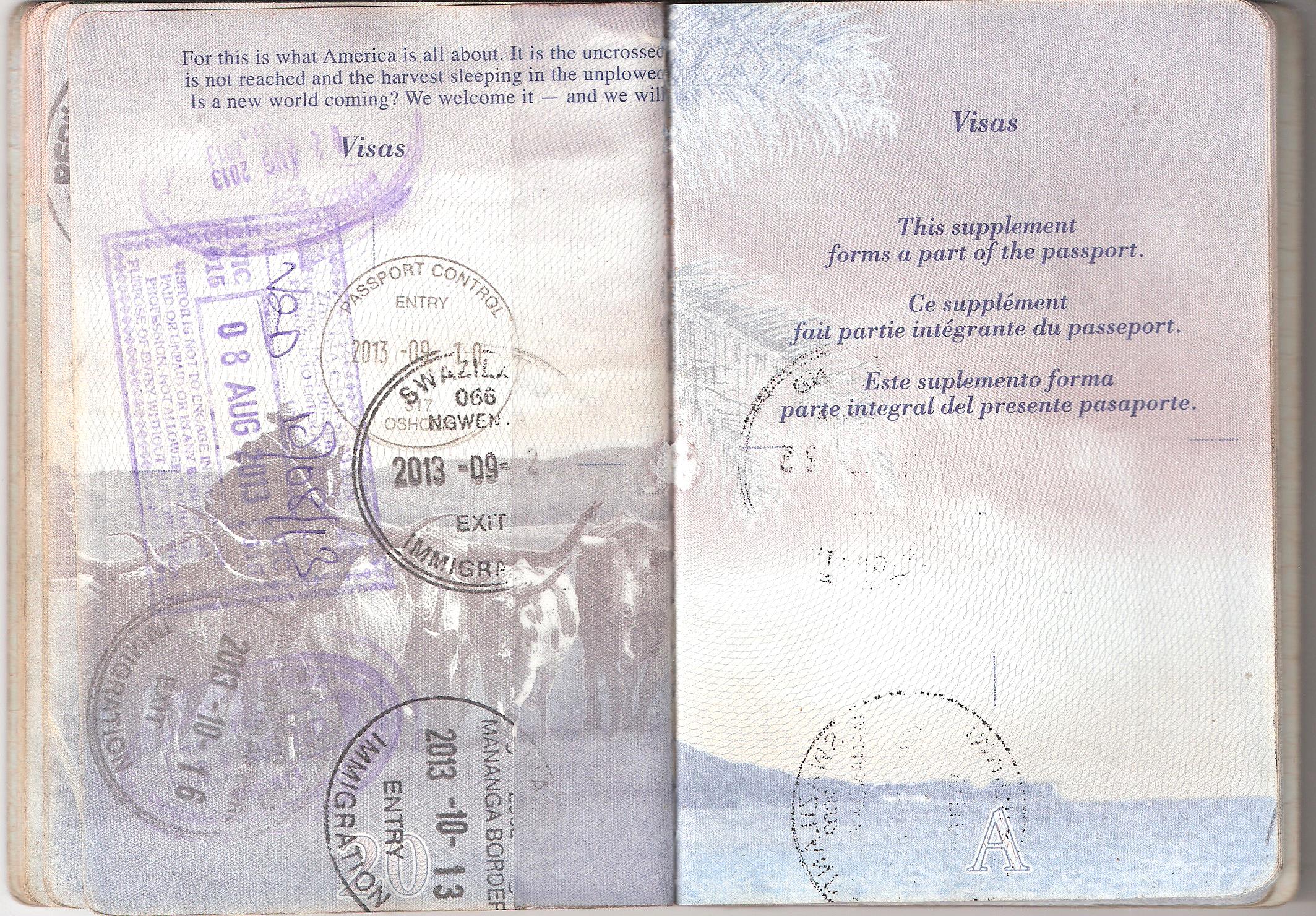 american passport pages