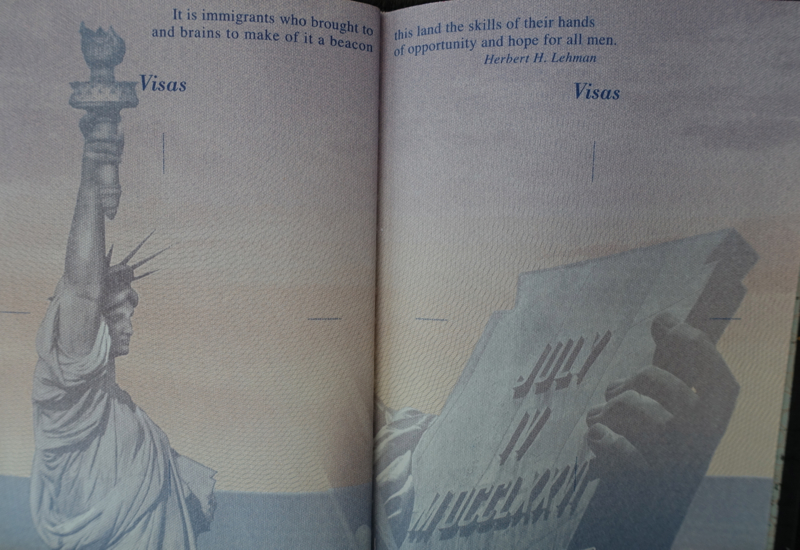 american passport pages