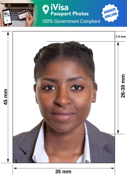 american passport size photo dimensions