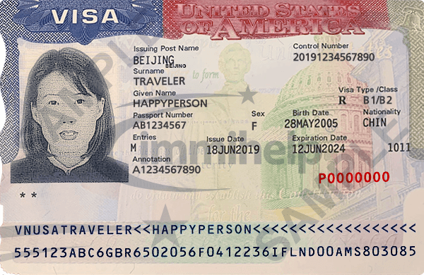 american visa number on passport