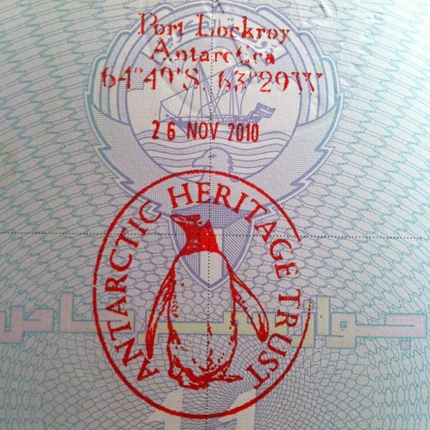 antarctica passport stamp