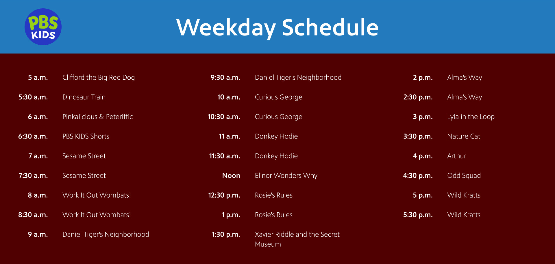 antenna tv schedule passport