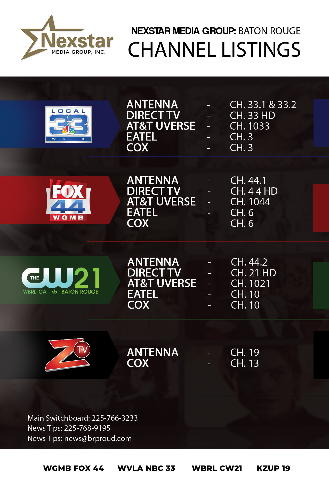 antenna tv schedule passport