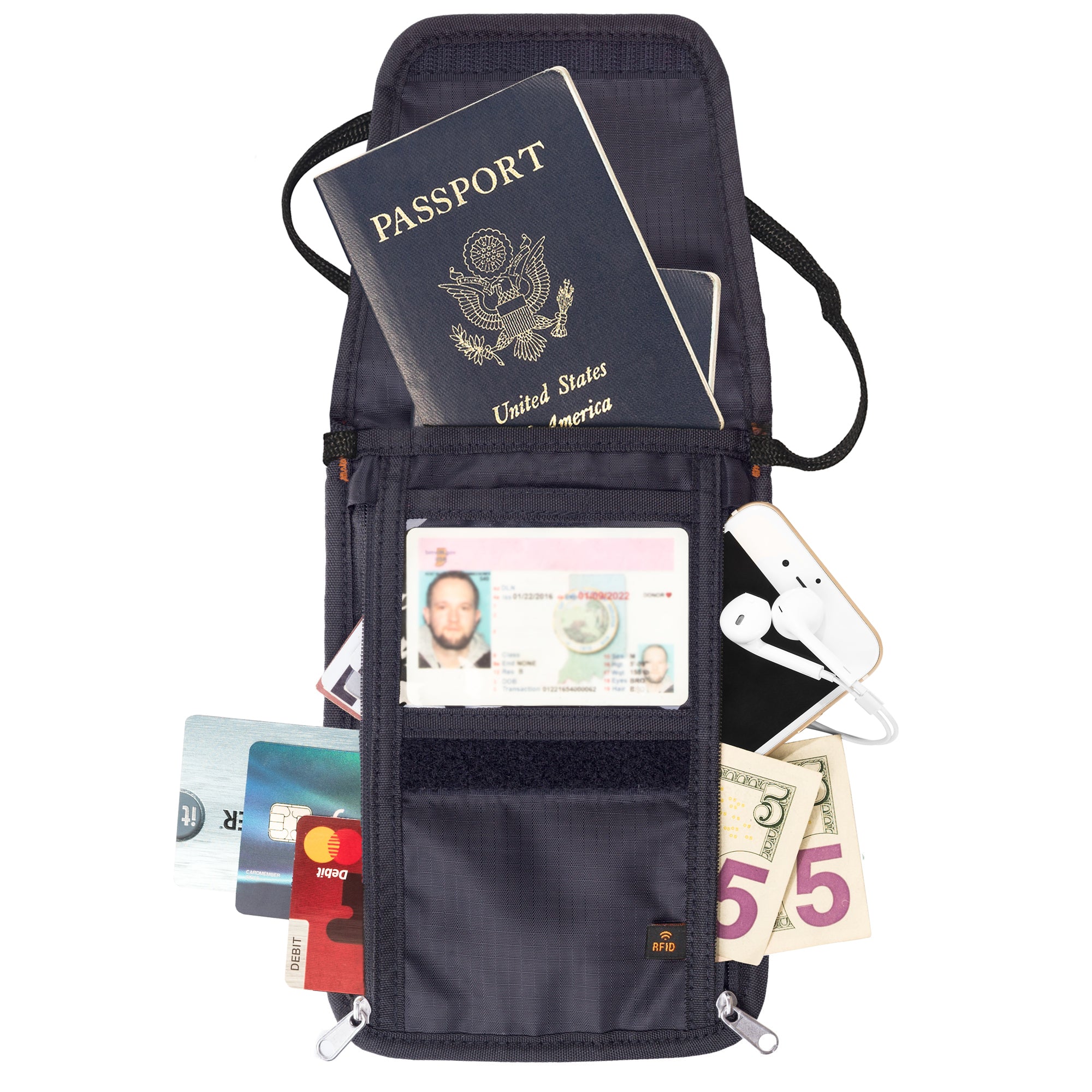 anti theft passport holder