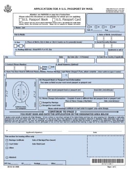 application for a us passport form