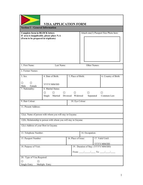 application for guyana passport