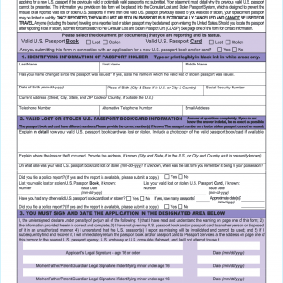 application for lost passport