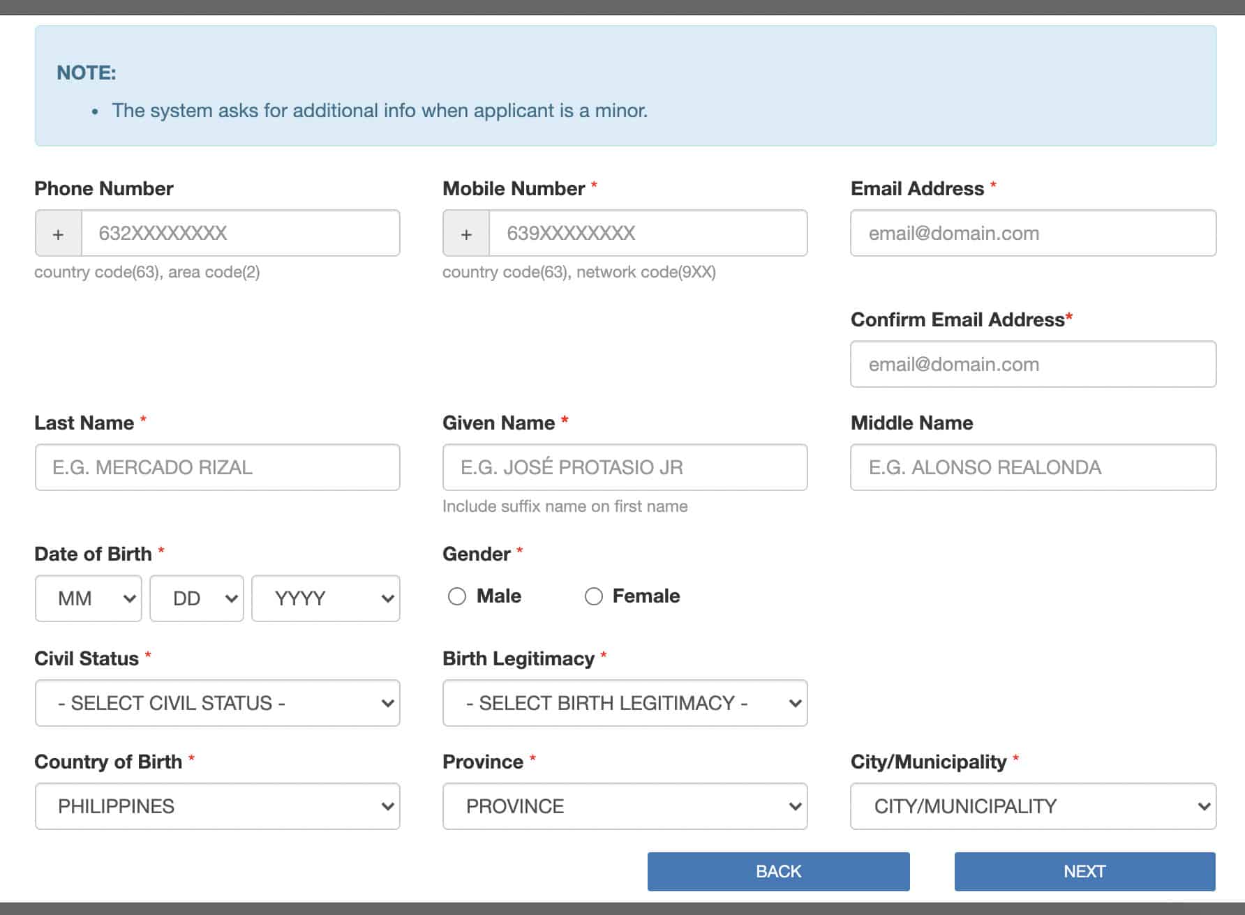 application for passport philippines form