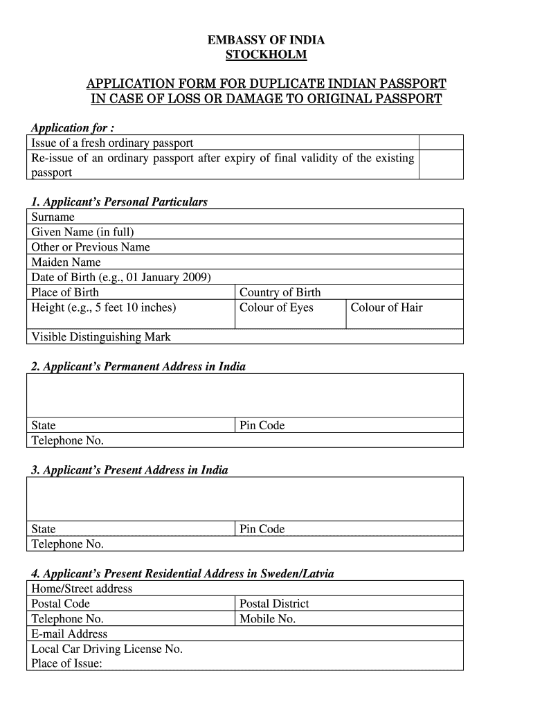 application form for passport india