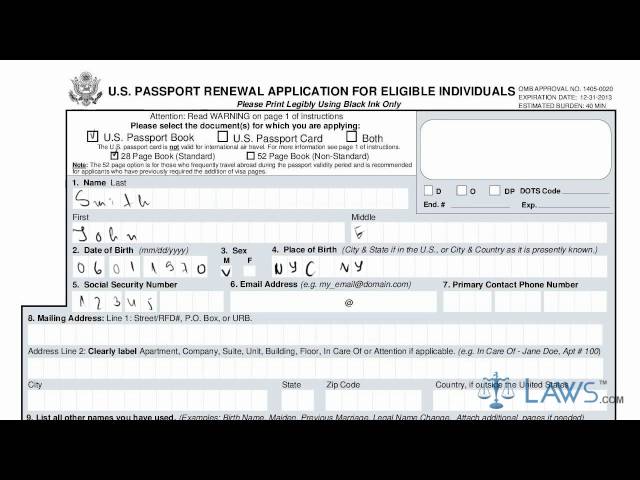 application renewal us passport form