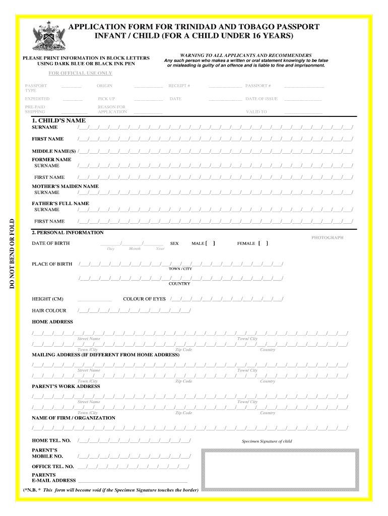 apply for a childs passport