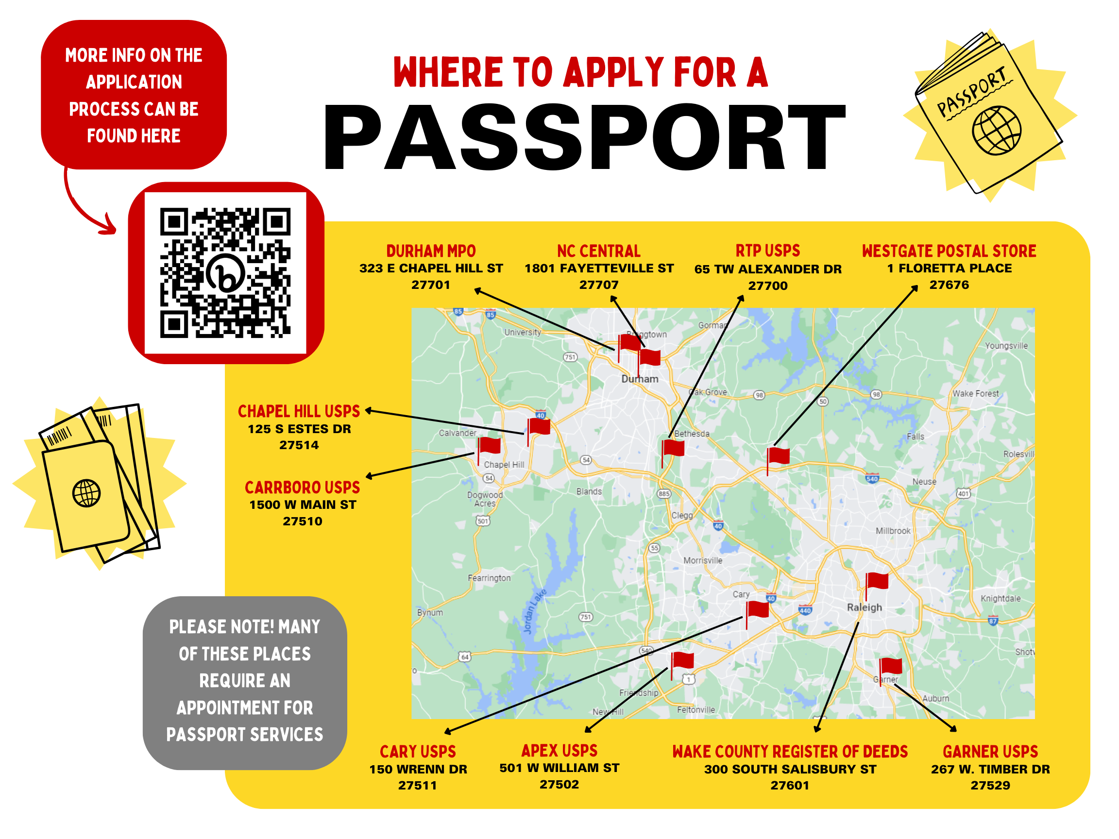 apply for passport nc