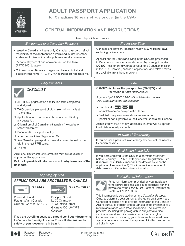 applying for canadian passport from usa