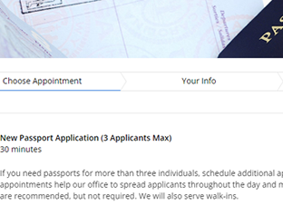 appointment for passport application