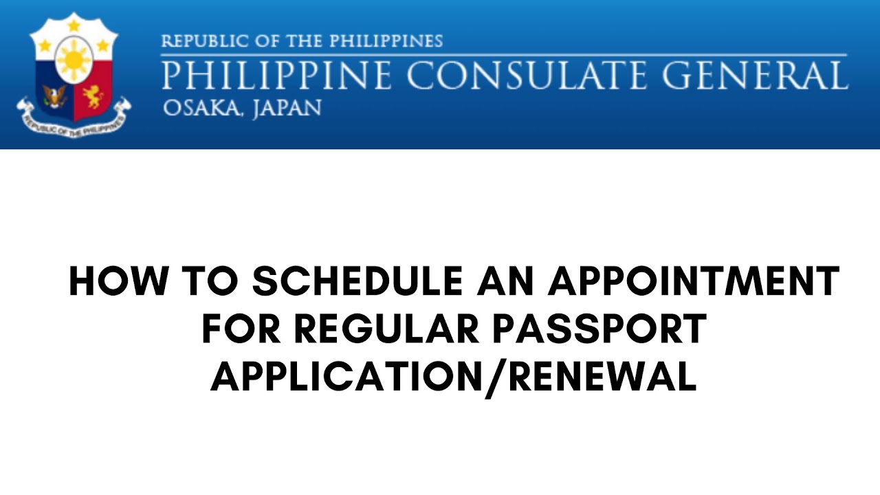 appointment for renewal of passport in the philippines