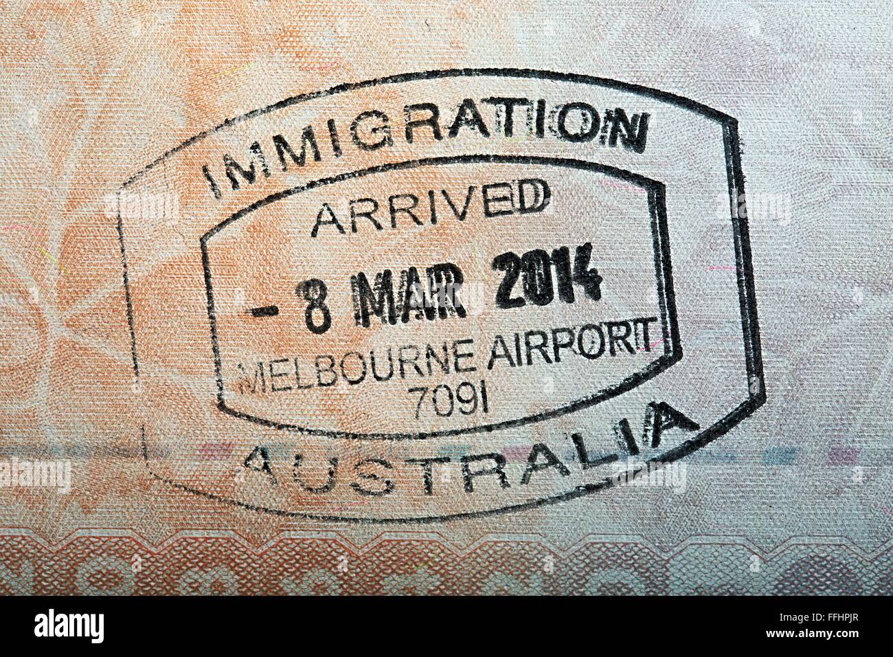 australia passport stamp