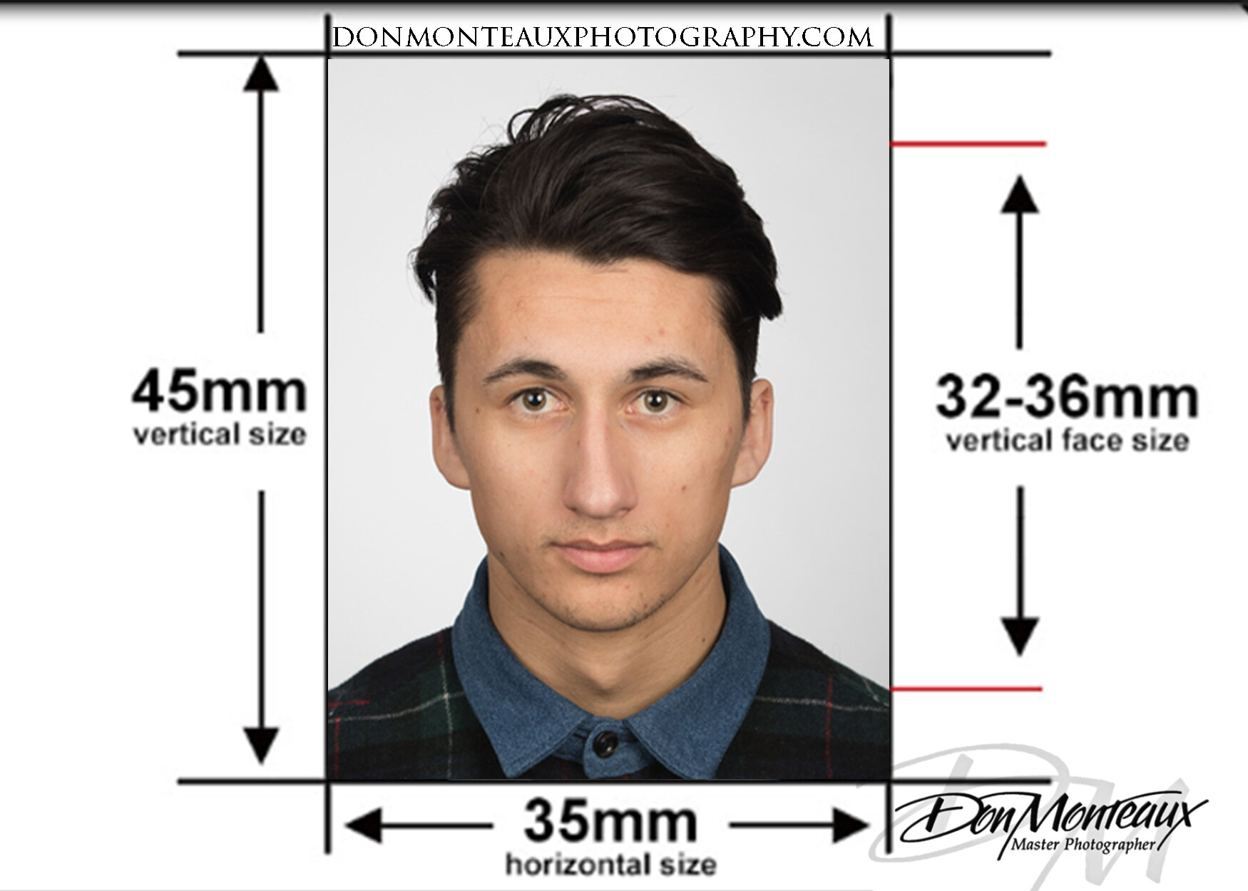 australian passport photo size