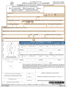 baby passport application