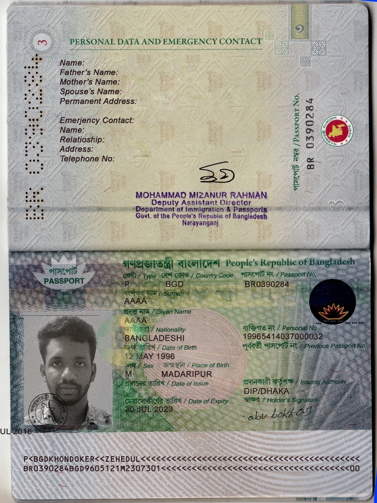 bangla passport