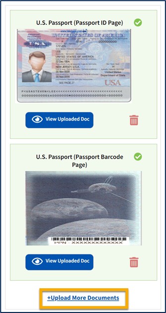 barcode page passport