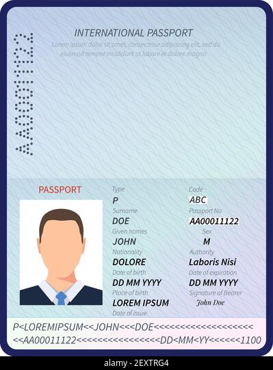 bio page of passport