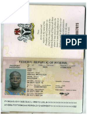 biographic page of passport