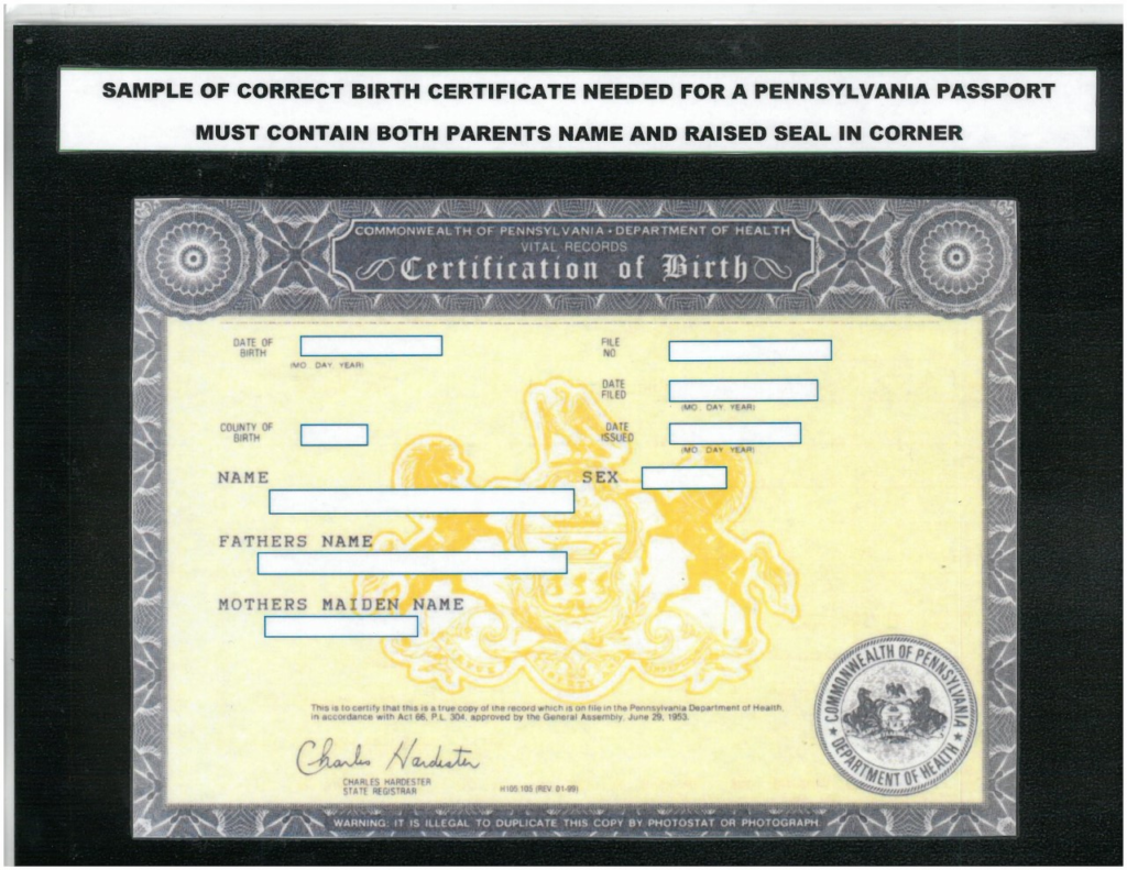 birth certificate accepted for passport