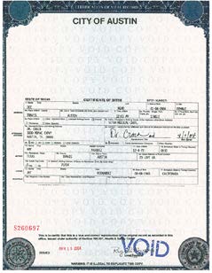 birth certificate for passport