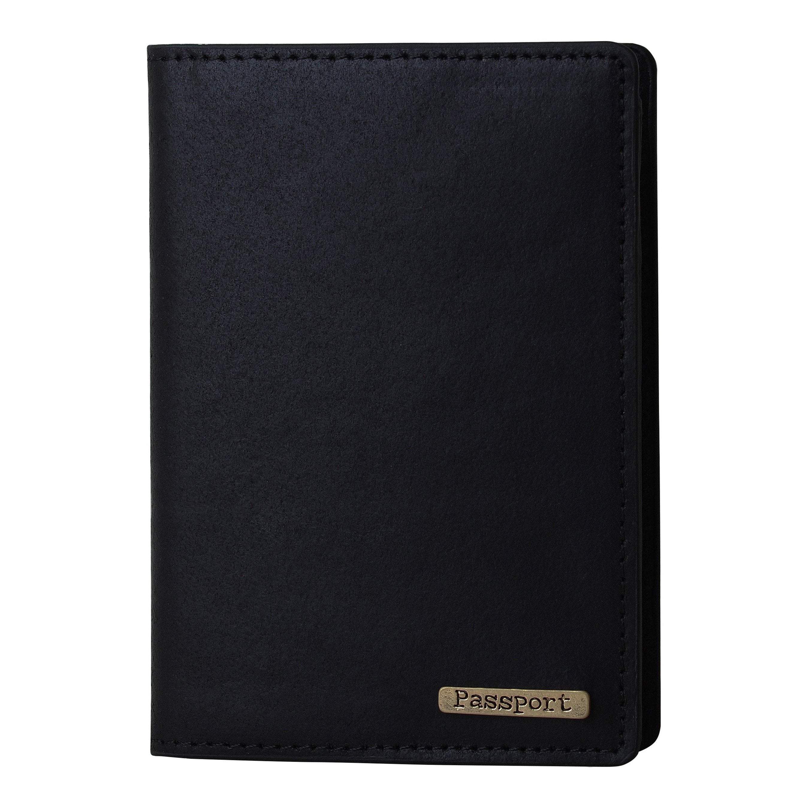 black passport holder