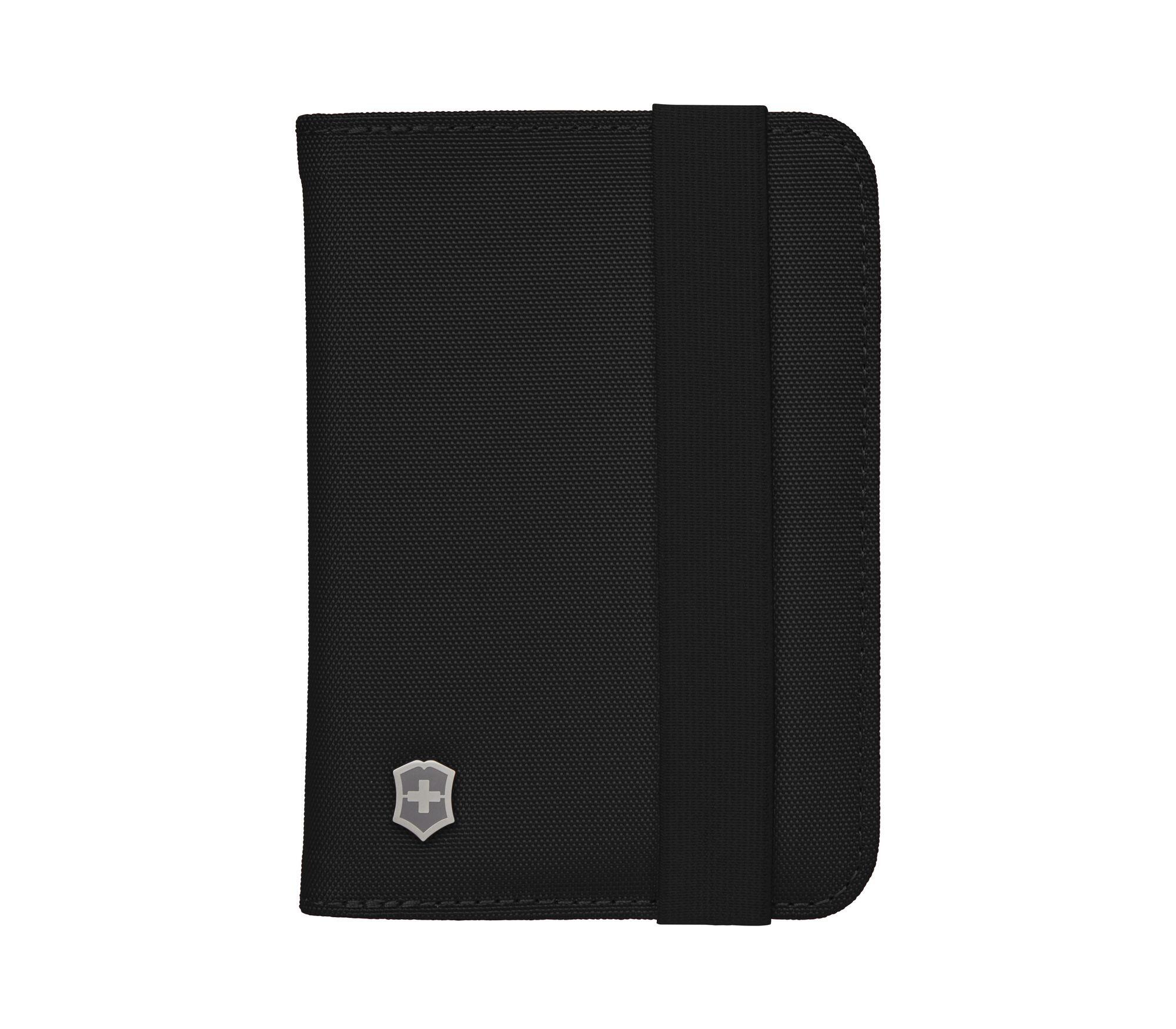 black passport holder