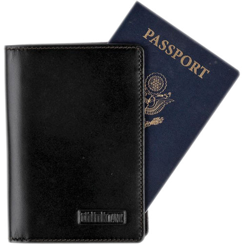 black passport holder