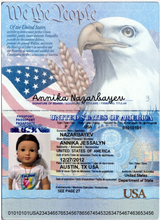 blank original us passport