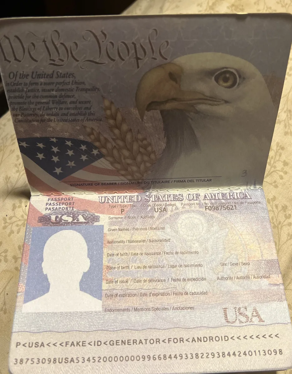 blank us passport card