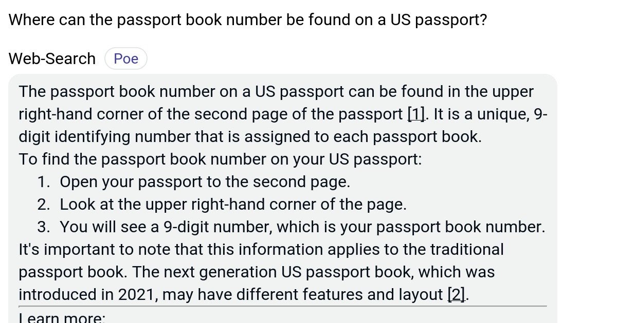 book number passport us