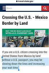 border crossing without passport