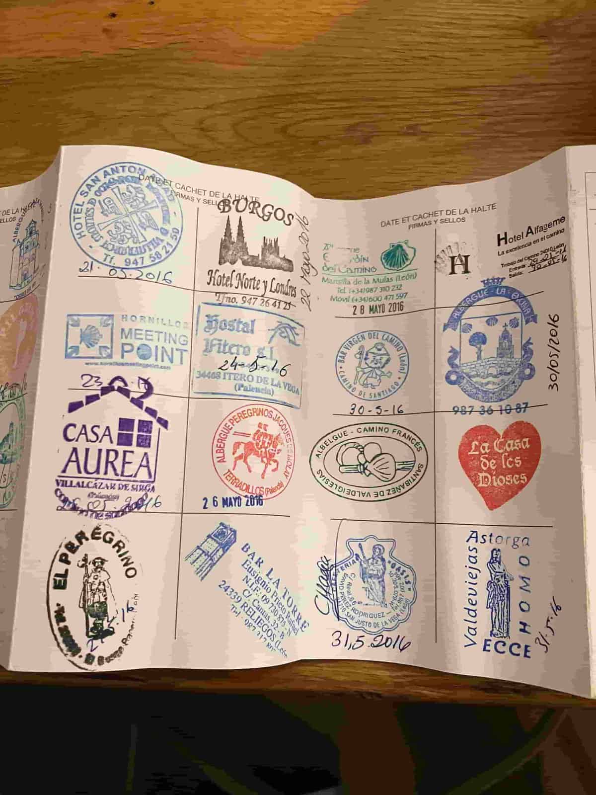 camino de santiago passport