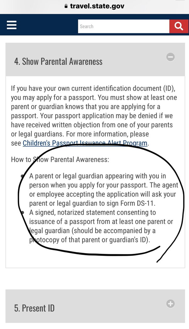 can a 17 year old get a passport without parents