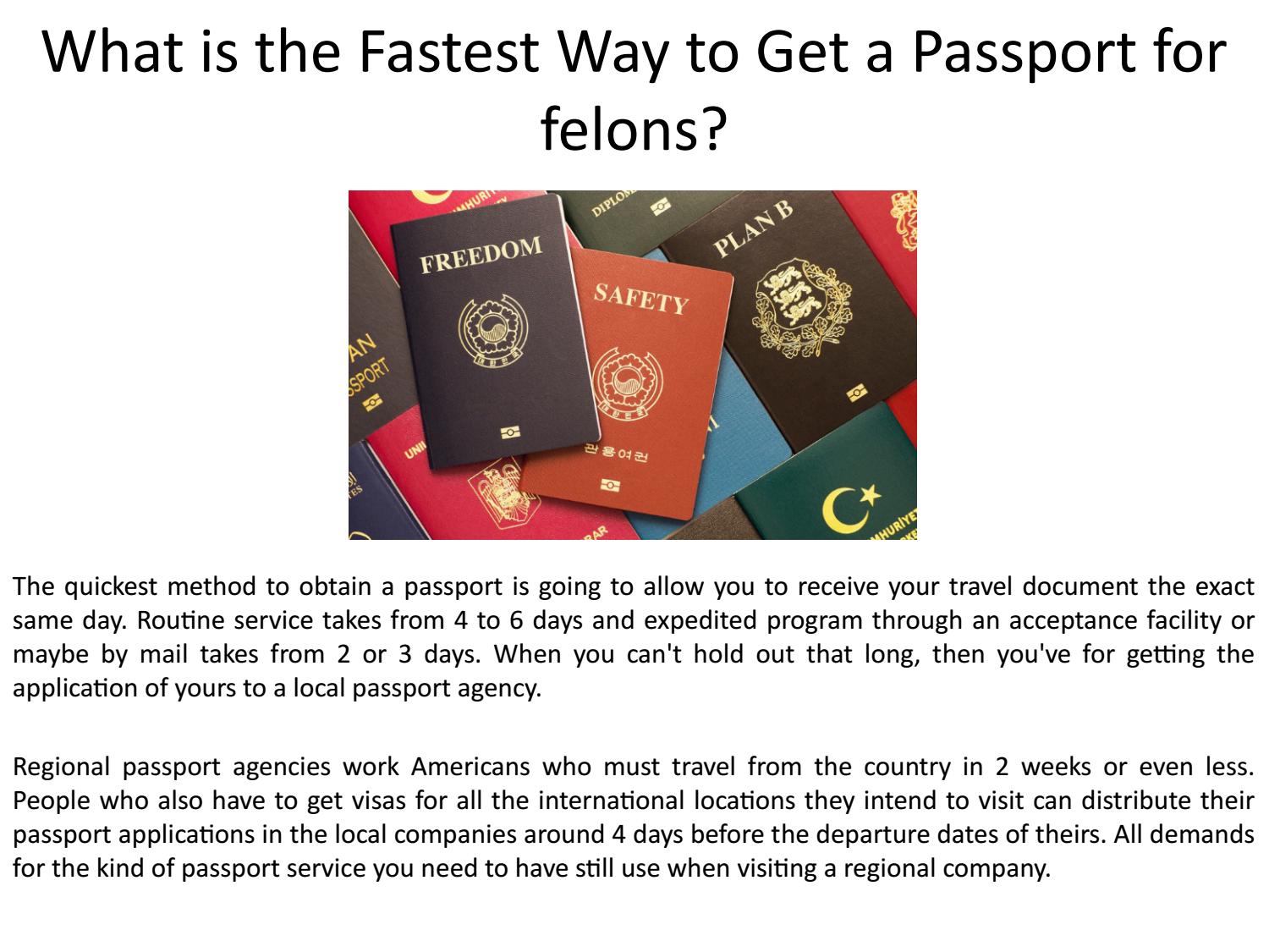 can a person with a felon get a passport