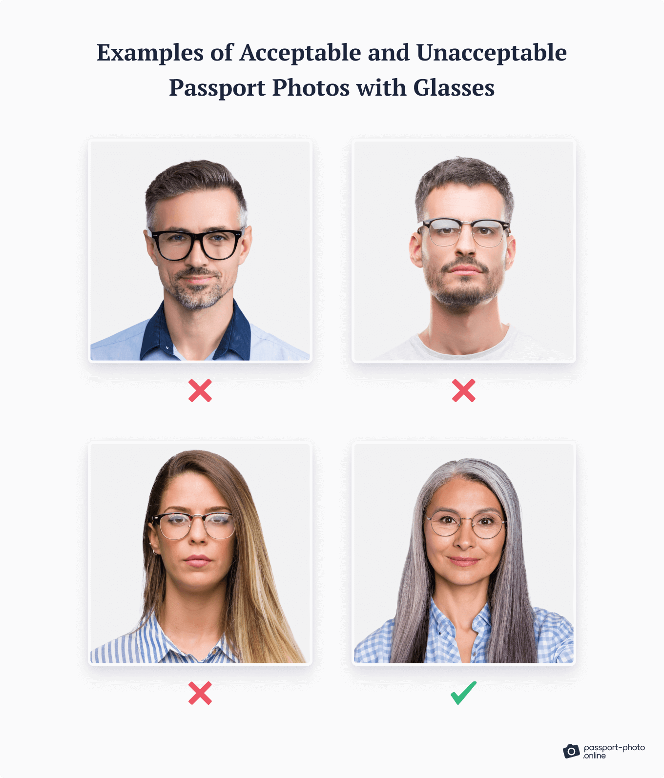 can i wear glasses for my passport photo