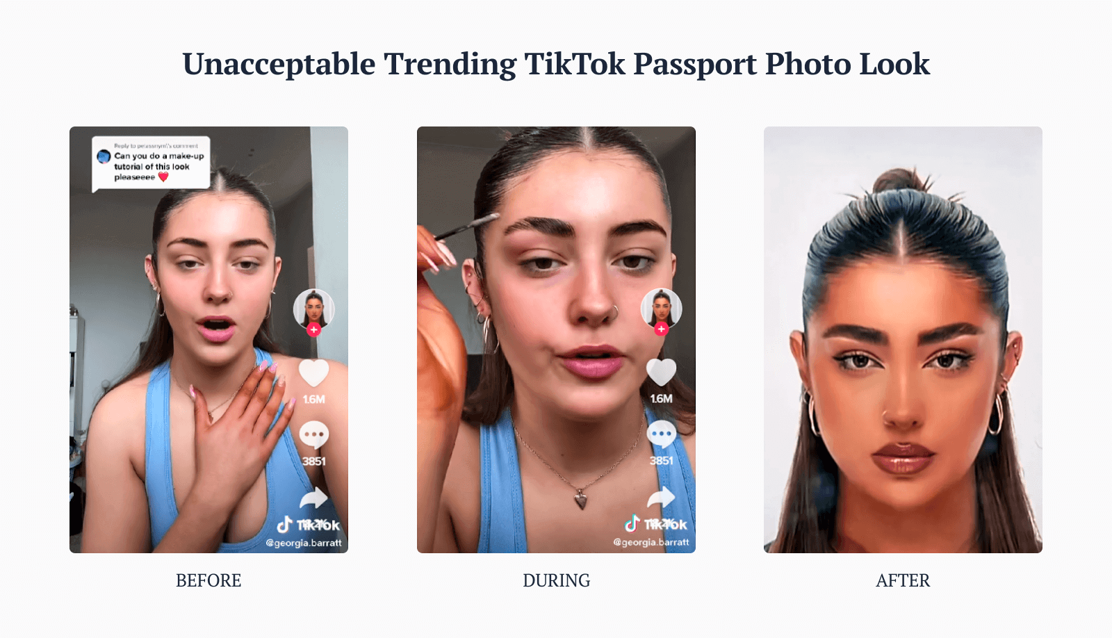 can i wear makeup in passport photo