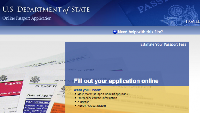 can you fill out passport application online