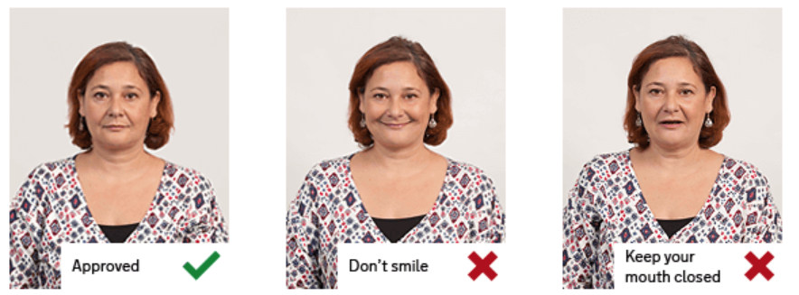 can you show teeth in passport photo