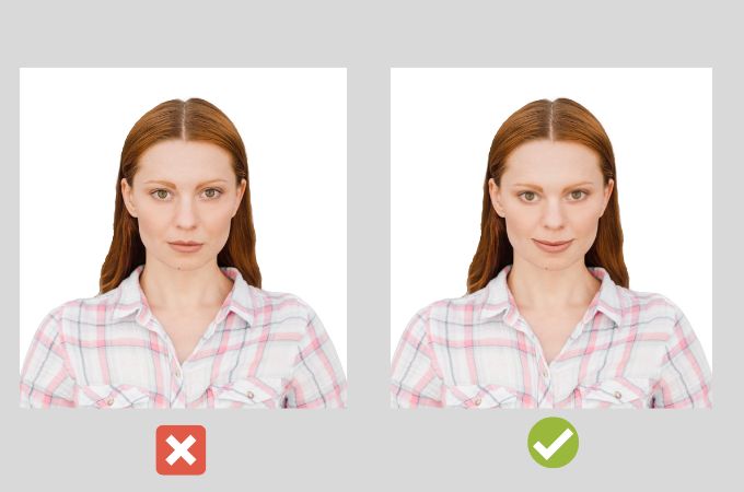 can you smile in passport photo