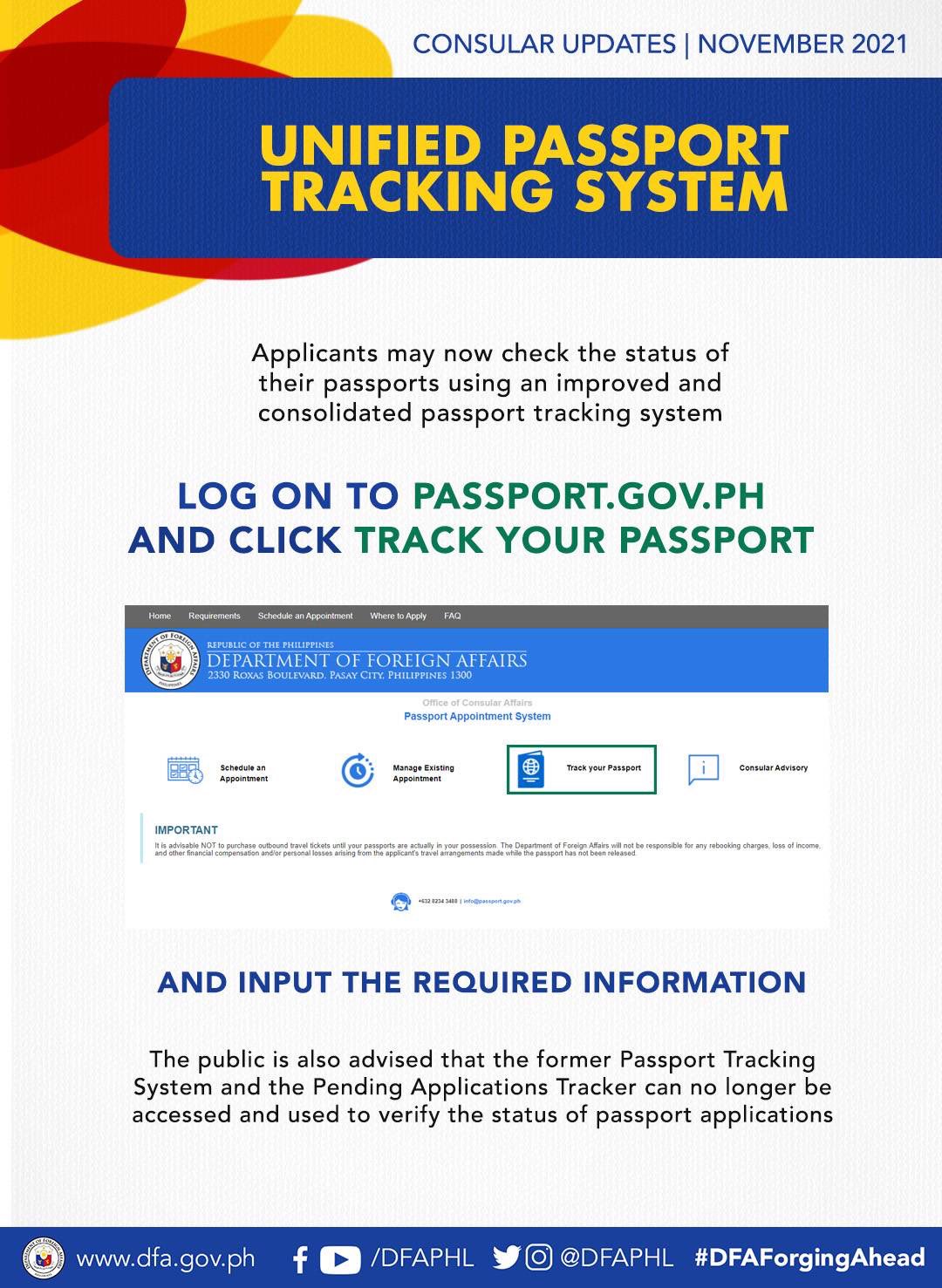 can you track passport status